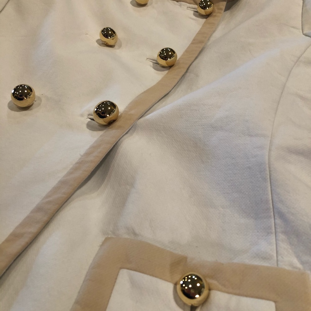 Kate Spade White & Gold Bayle Jacket Size 8 - Picture 8 of 8